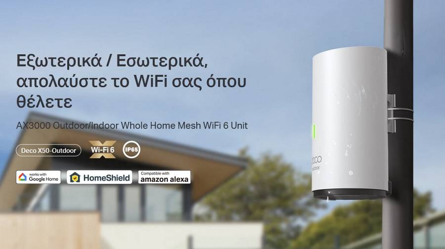 TP-LINK Whole Home Mesh Deco X50-Outdoor AX3000 Dual-Band Wi-Fi 6, Ver.1 DECO-X50-OUTDOOR