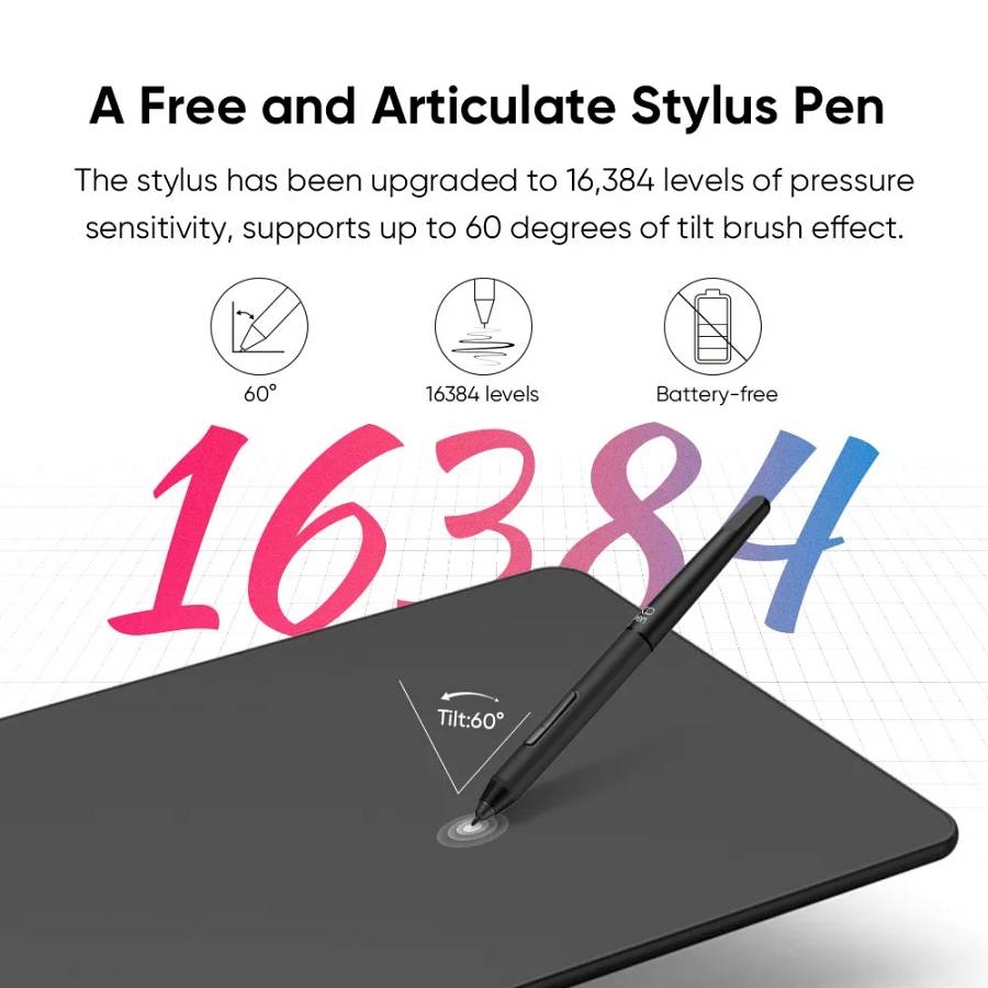 XP-PEN ταμπλέτα σχεδίασης με γραφίδα Deco 01 V3, 254x158.7mm, μαύρο DECO01V3