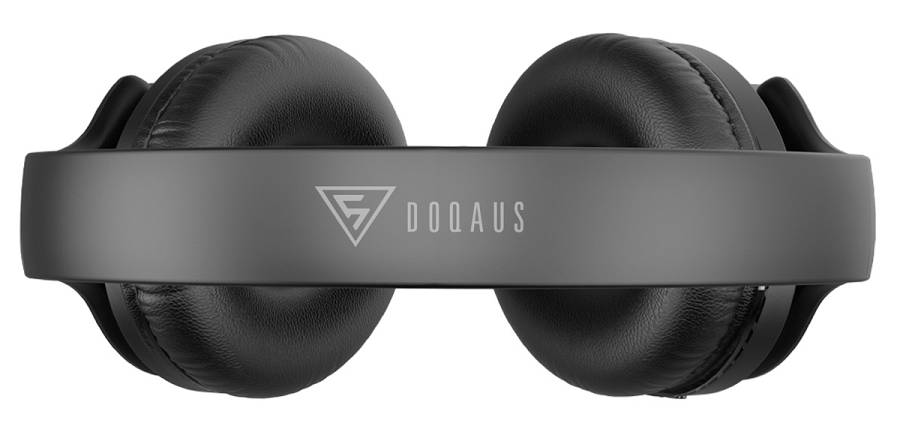 DOQAUS headphones DESIGN 1, ασύρματα & ενσύρματα, Φ40mm, 600mAh, μαύρα DESIGN1-BK