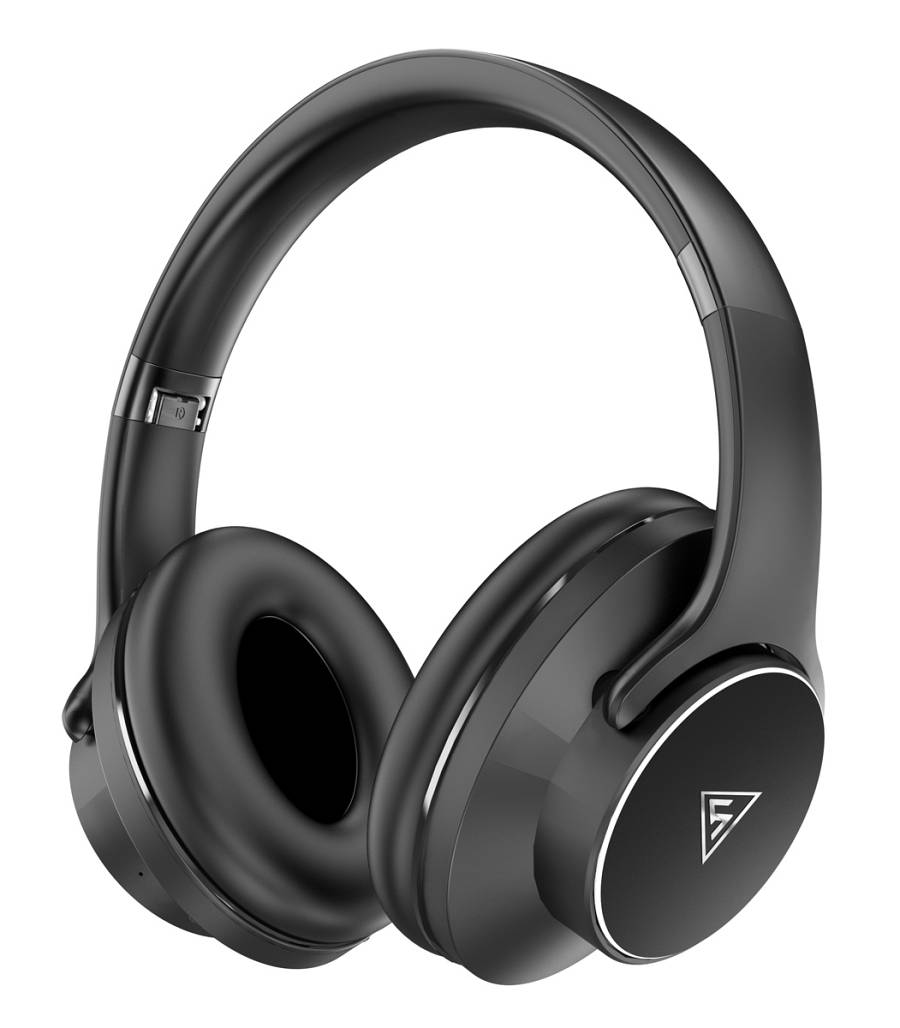 DOQAUS headphones DESIGN 1, ασύρματα & ενσύρματα, Φ40mm, 600mAh, μαύρα DESIGN1-BK