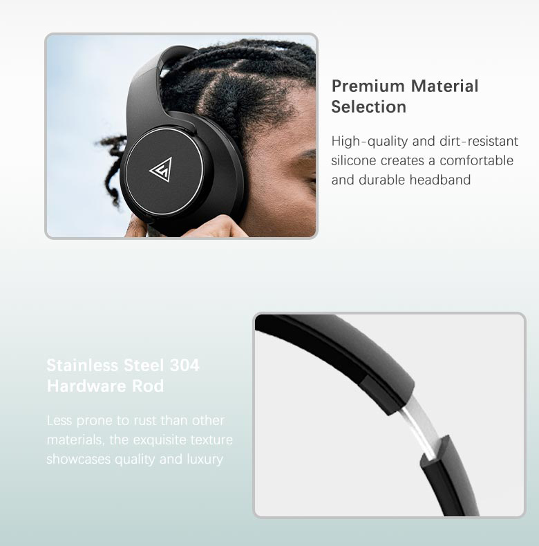 DOQAUS headphones DESIGN 1, ασύρματα & ενσύρματα, Φ40mm, 600mAh, μαύρα/καφέ DESIGN1-BR