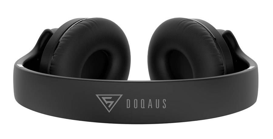 DOQAUS headphones DESIGN 2, ασύρματα & ενσύρματα, Φ40mm, 600mAh, μαύρα DESIGN2-BK