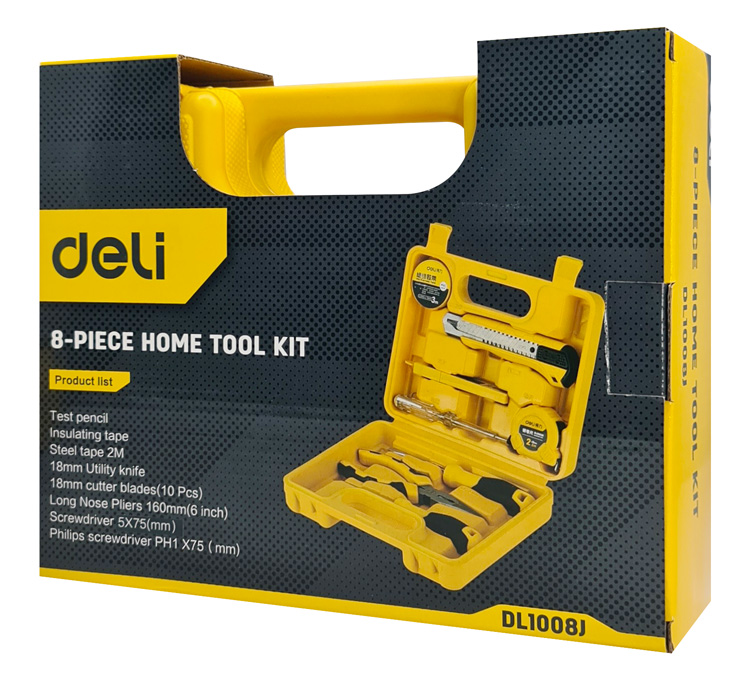 DELI σετ εργαλείων DL1008J, με θήκη, 8τμχ DL1008J