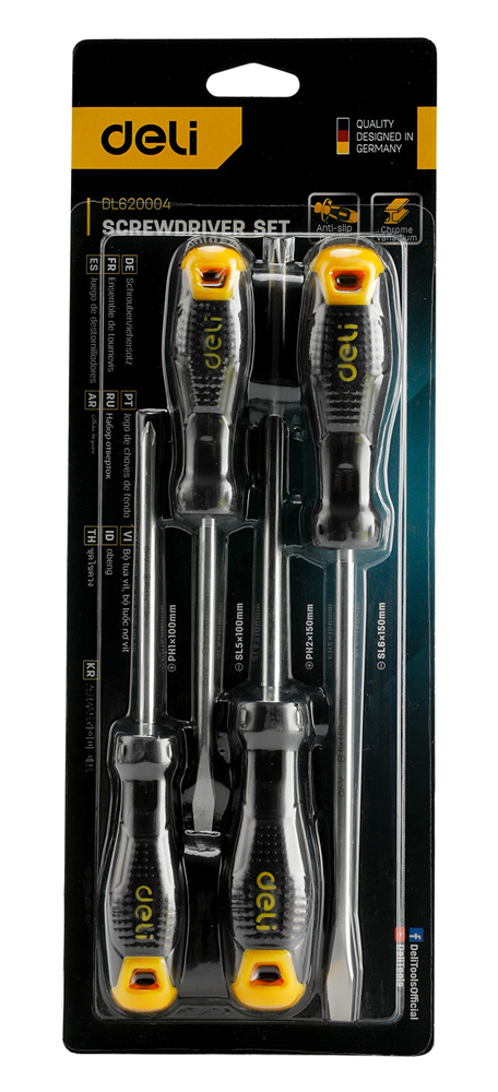 DELI σετ κατσαβιδιών DL620004, μαγνητικά, 4τμχ DL620004