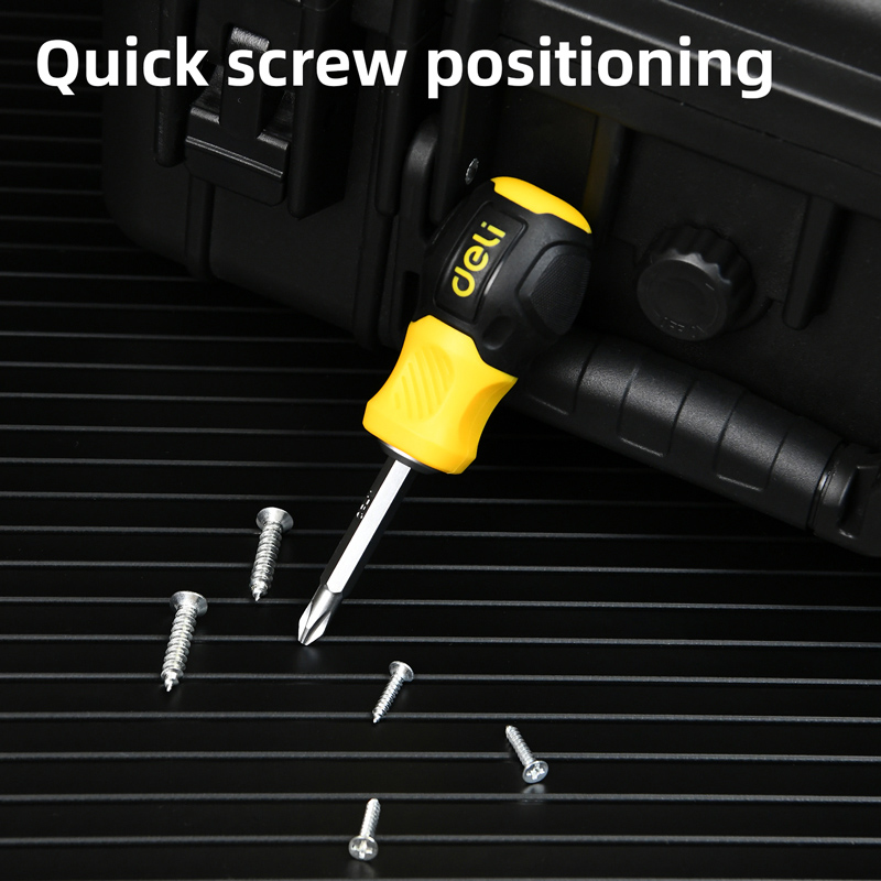 DELI κατσαβίδι DL632101 με διπλή κεφαλή, μαγνητικό, 6mm/PH2x38mm DL632101