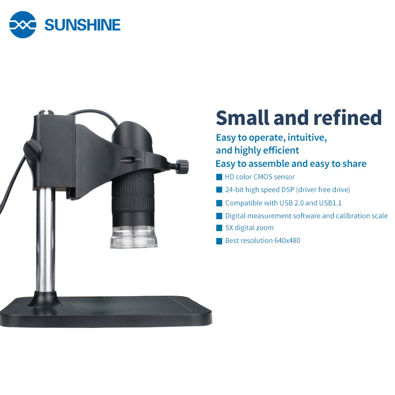 SUNSHINE ψηφιακό μικροσκόπιο DM-1000S, 50x-1000x, USB, LED DM-1000S