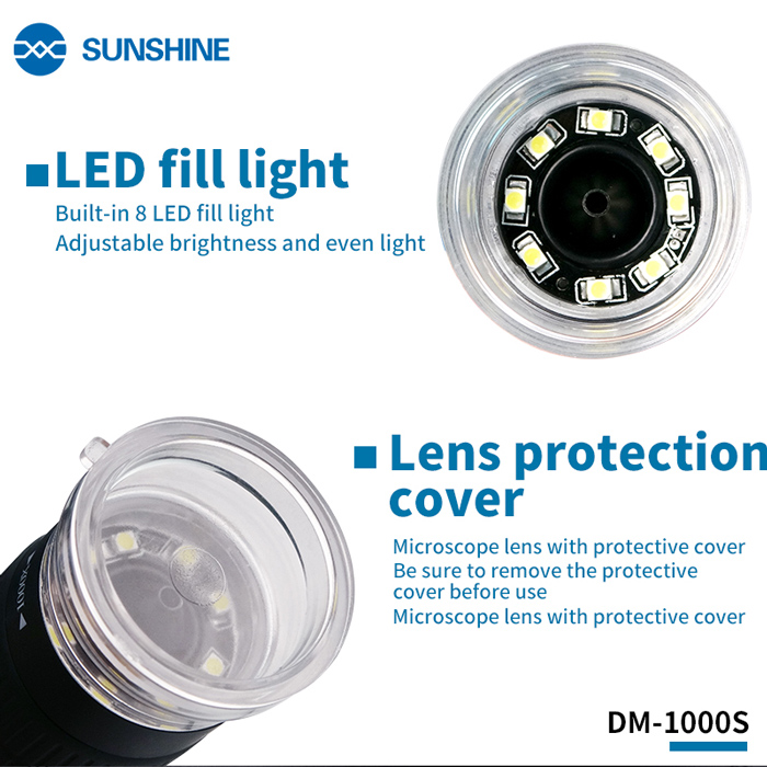SUNSHINE ψηφιακό μικροσκόπιο DM-1000S, 50x-1000x, USB, LED DM-1000S