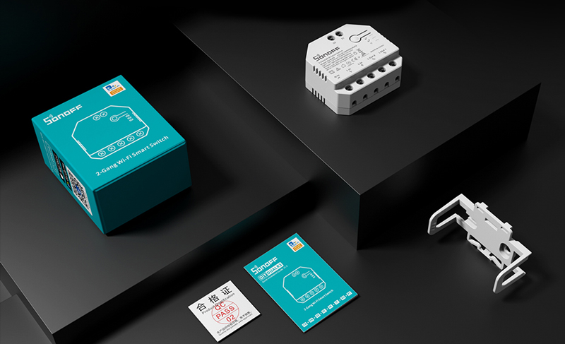 SONOFF smart διακόπτης DUALR3, 2-Gang, WiFi, 15A, λευκός DUALR3