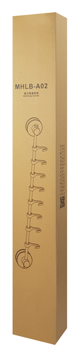 ECOCO κρεμάστρα τοίχου για κουζίνα-μπάνιο E1504, 8 x 5 x 53.5cm, λευκή E1504