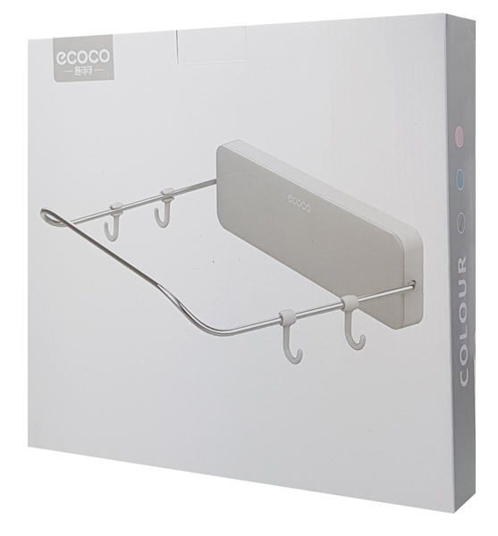 ECOCO βάση τοίχου για κουζίνα-μπάνιο E1717, 24x24x7cm, γκρι E1717