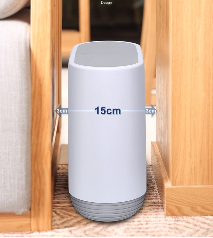 ECOCO κάδος απορριμμάτων E1906, εύκολο άνοιγμα, 10lt, λευκός E1906