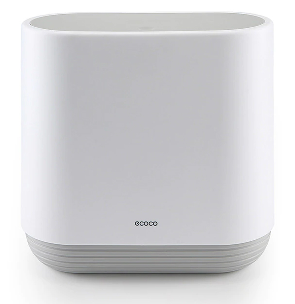 ECOCO κάδος απορριμμάτων E1906, εύκολο άνοιγμα, 10lt, λευκός E1906