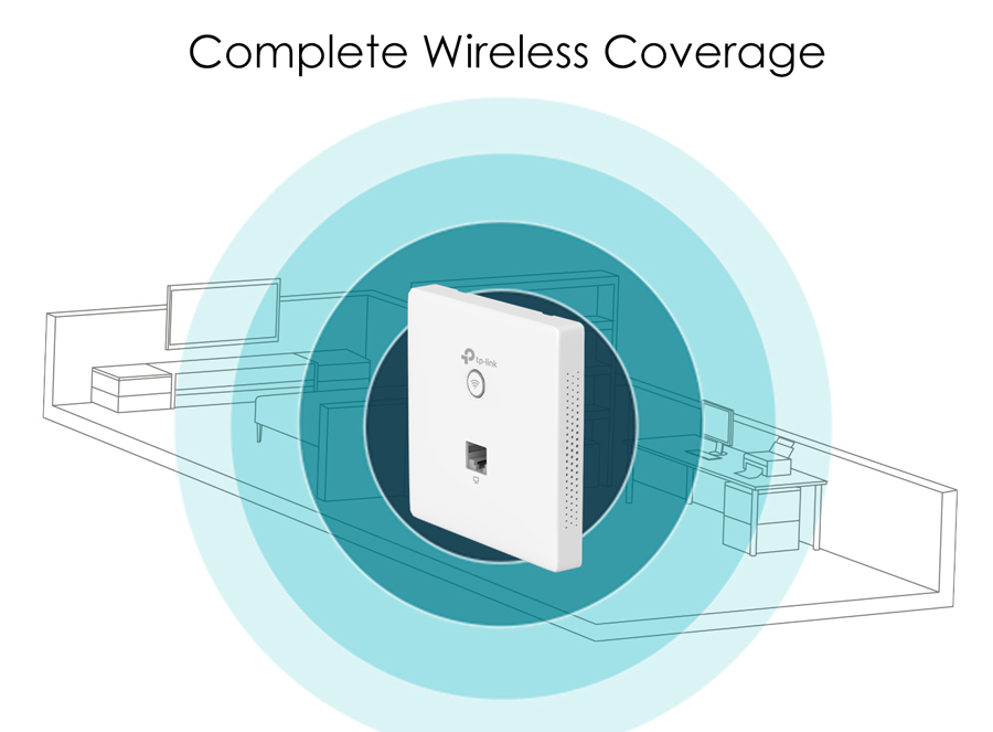 TP-LINK ασύρματο access point EAP115-Wall 300Mbps, επιτοίχιο, Ver. 1.0 EAP115-WALL