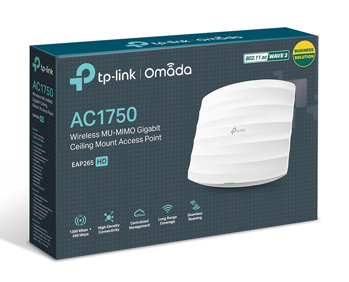 TP-LINK ασύρματο access point EAP265 HD, AC1750 Dual Band, οροφής, V.1.0 EAP265-HD