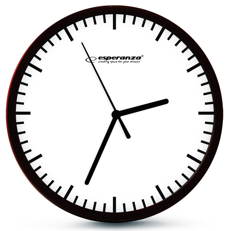 ESPERANZA Ρολόι τοίχου Budapest EHC010W, 20cm, λευκό EHC010W