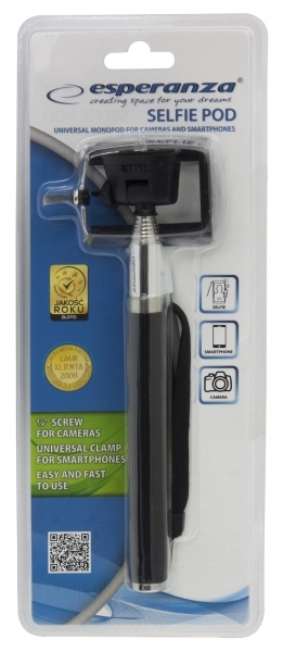 ESPERANZA selfie stick EMM107 για smartphone & action camera, μαύρο EMM107