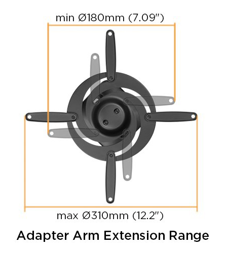 BRATECK Βάση για projectors EPB-2, οροφής, 360° περιστροφή, 15kg EPB-2