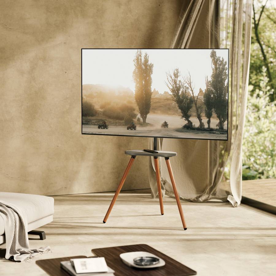 BRATECK βάση τηλεόρασης δαπέδου FS28-44F-04, 43-65, έως 35kg, με ράφι FS28-44F-04