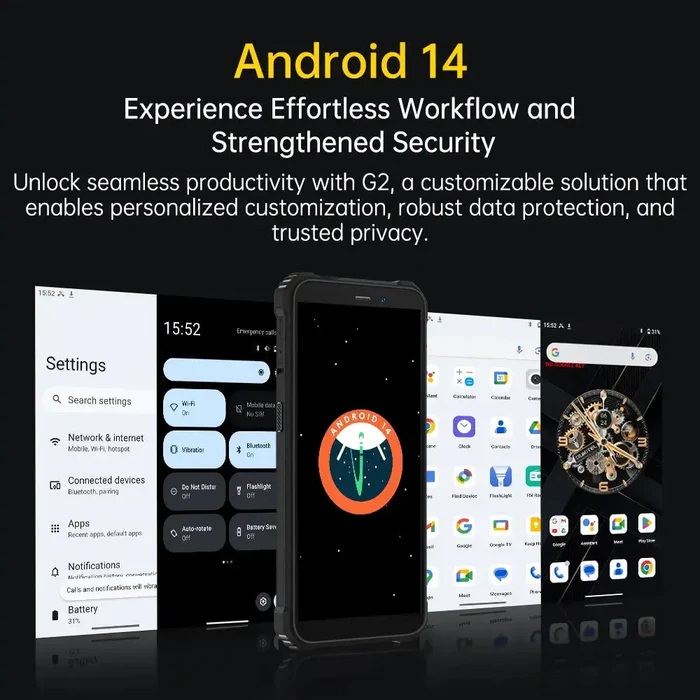 OUKITEL smartphone G2, 6, 4/64GB, 6300mAh, IP68/IP69K, μαύρο G2-BK