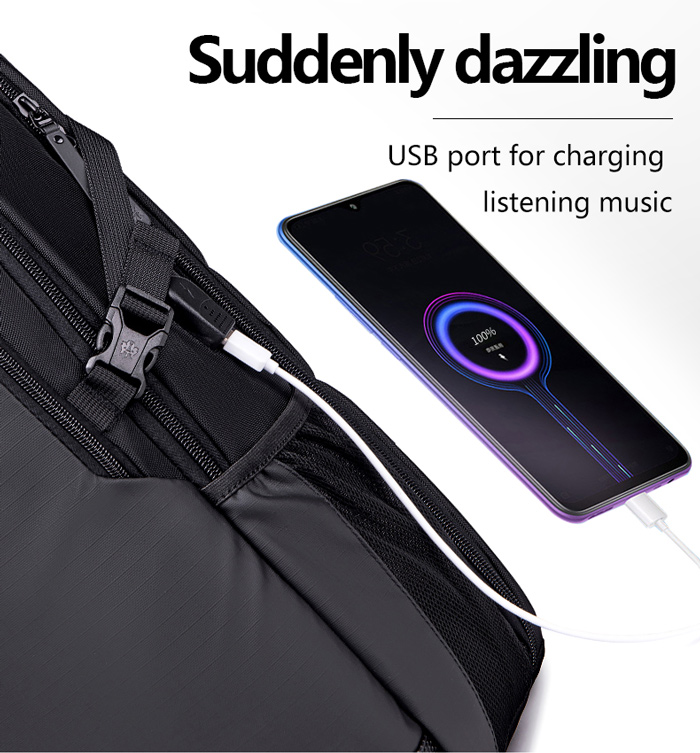 GOLDEN WOLF τσάντα πλάτης GB00444, με θήκη laptop 15.6, 23L, μαύρη GB00444-BK