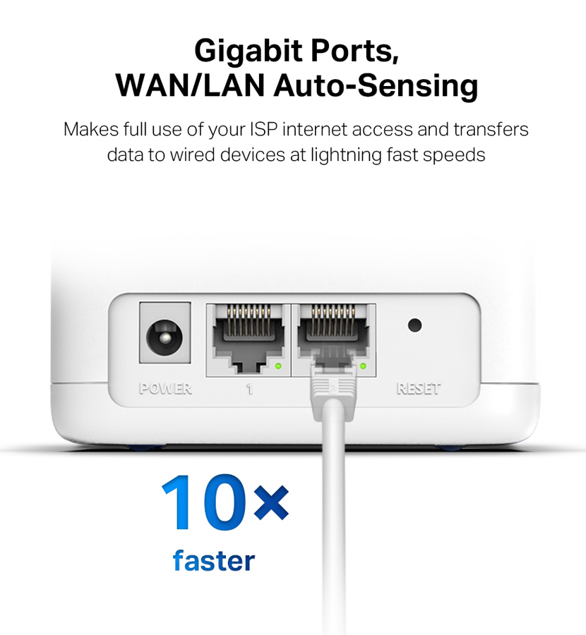 MERCUSYS Mesh Wi-Fi System Halo H30G, 1.3Gbps Dual Band, 2τμχ, Ver. 1.0 HALO-H30G-2PACK