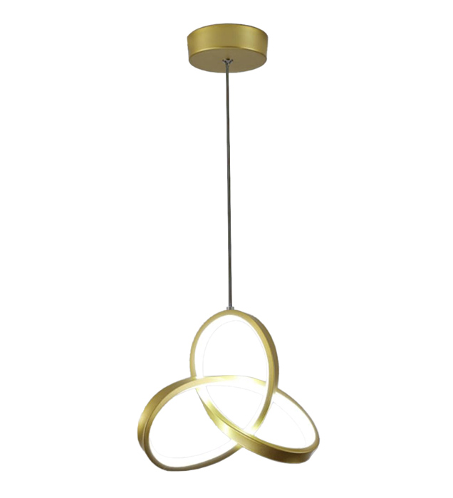 POWERTECH LED φωτιστικό οροφής HLL-0122, 15W, 4000K, Φ22cm x 1m, χρυσό HLL-0122