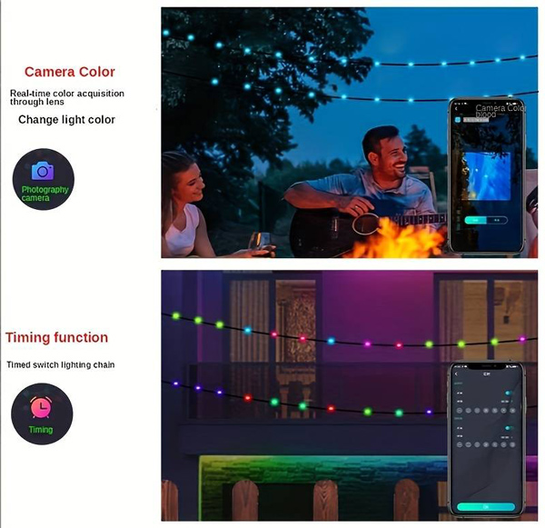 POWERTECH smart LED καλωδιοταινία HLL-0132, RGB, IP44, Bluetooth, 15m HLL-0132