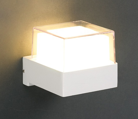 POWERTECH LED φωτιστικό τοίχου HLL-0156, 7W, 4000K, 560lm, IP65, λευκό HLL-0156