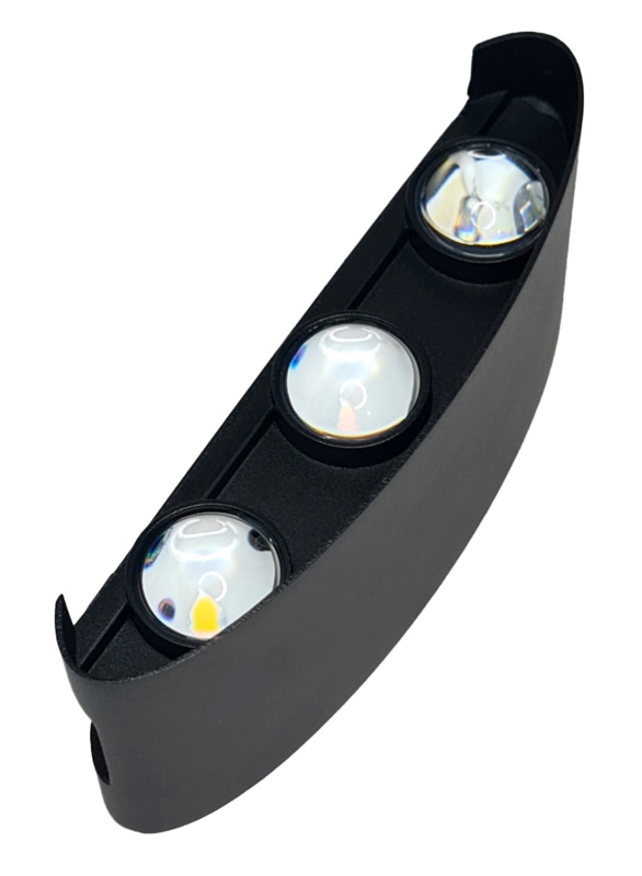 POWERTECH LED φωτιστικό τοίχου HLL-0161, 6W, 4000K, 510lm, IP65, μαύρο HLL-0161