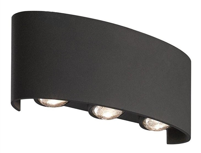 POWERTECH LED φωτιστικό τοίχου HLL-0161, 6W, 4000K, 510lm, IP65, μαύρο HLL-0161