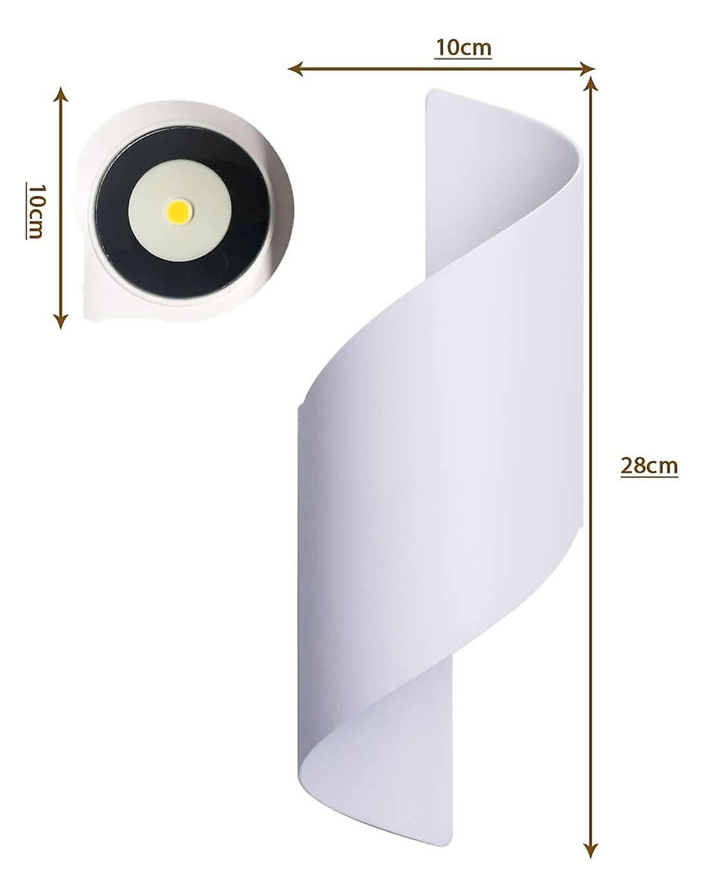 POWERTECH LED φωτιστικό τοίχου HLL-0162, 10W, 4000K, 800lm, IP65, λευκό HLL-0162