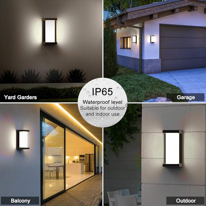 POWERTECH LED φωτιστικό τοίχου HLL-0166, 12W, 4000K, 960lm, IP65, μεταλλικό, μαύρο HLL-0166