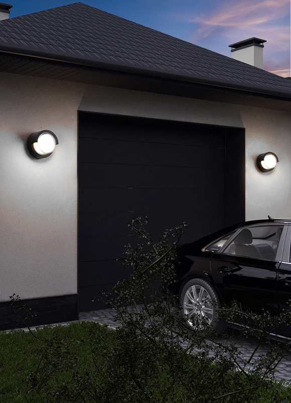 POWERTECH LED φωτιστικό τοίχου HLL-0167, 12W, 4000K, 960lm, IP65, μεταλλικό, μαύρο HLL-0167