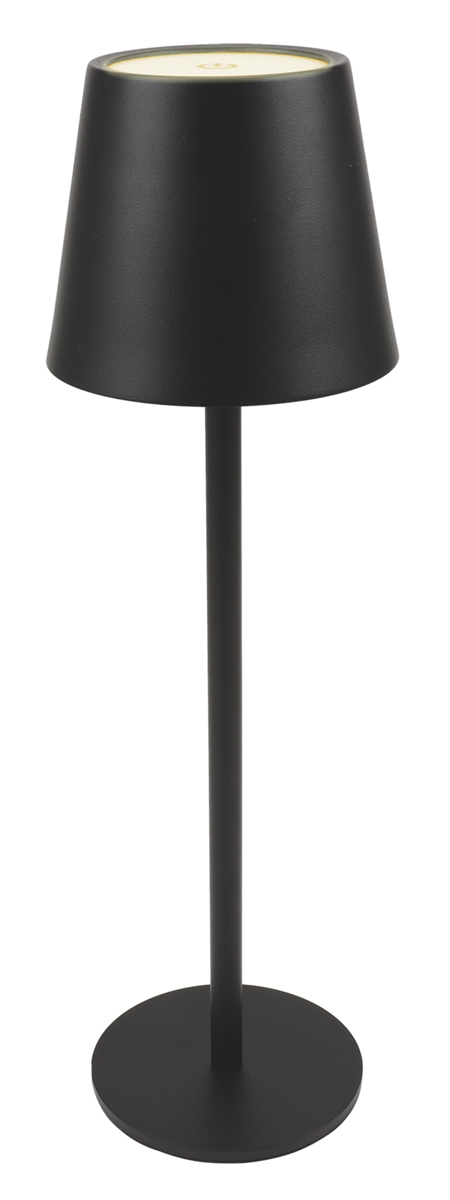 POWERTECH LED επιτραπέζιο φωτιστικό HLL-0193, ρυθμιζόμενο, επαναφορτιζόμενο, μαύρο HLL-0193