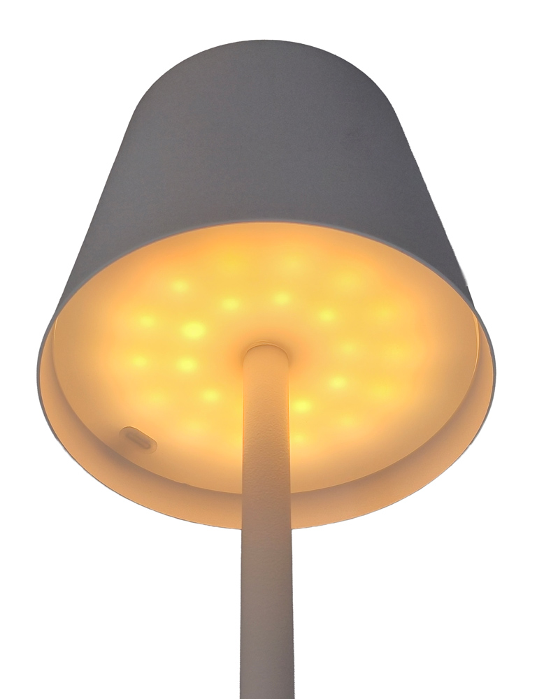 POWERTECH LED επιτραπέζιο φωτιστικό HLL-0194, ρυθμιζόμενο, επαναφορτιζόμενο, λευκό HLL-0194