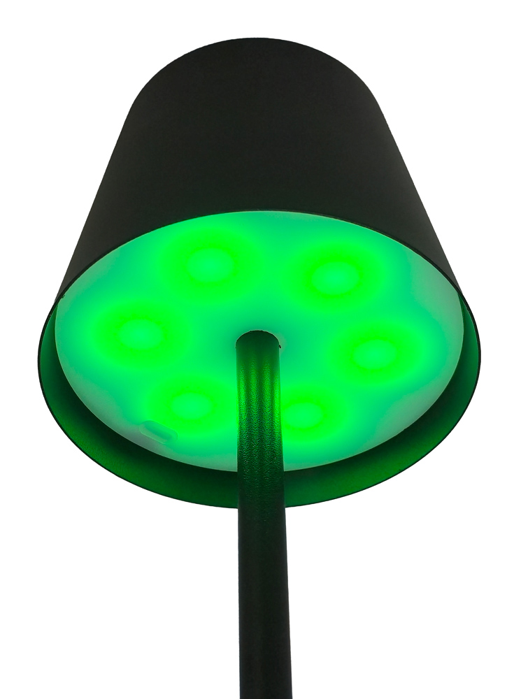POWERTECH LED επιτραπέζιο φωτιστικό HLL-0195, RGB, ρυθμιζόμενο, επαναφορτιζόμενο, μαύρο HLL-0195