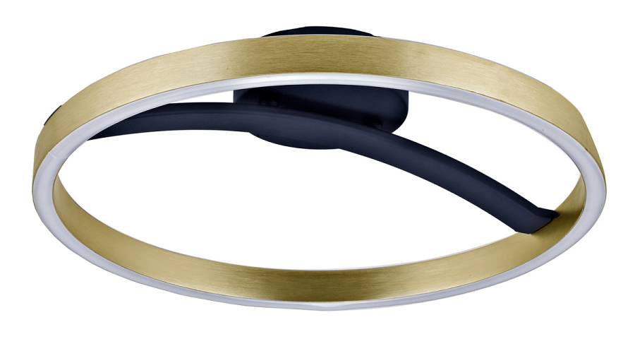 POWERTECH LED φωτιστικό οροφής HLL-0199, 29W, 4000K, Φ38x10cm, χρυσό/μαύρο HLL-0199