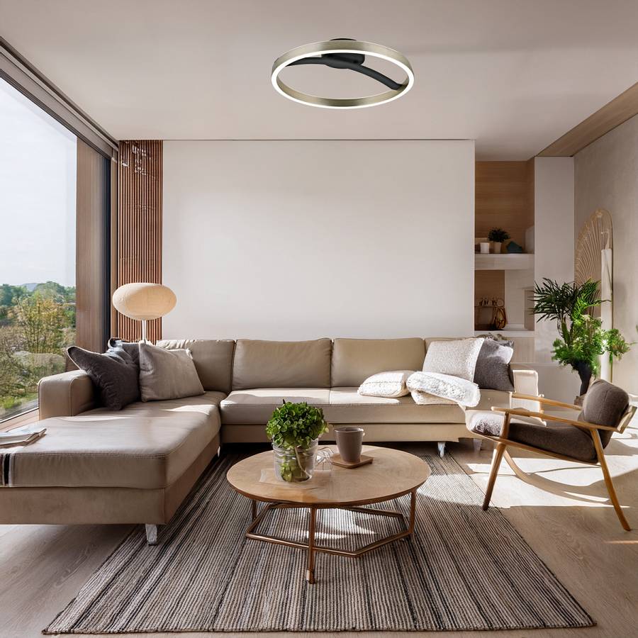 POWERTECH LED φωτιστικό οροφής HLL-0200, 29W, 4000K, Φ38x10cm, ασημί/μαύρο HLL-0200