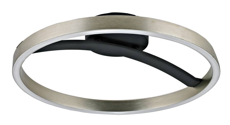 POWERTECH LED φωτιστικό οροφής HLL-0200, 29W, 4000K, Φ38x10cm, ασημί/μαύρο HLL-0200