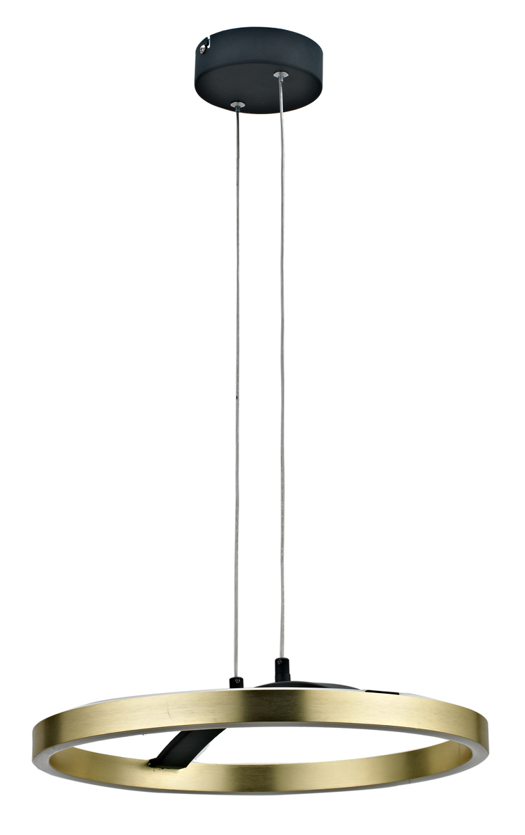 POWERTECH LED φωτιστικό οροφής HLL-0201, 29W, 4000K, Φ38x120cm, χρυσό/μαύρο HLL-0201