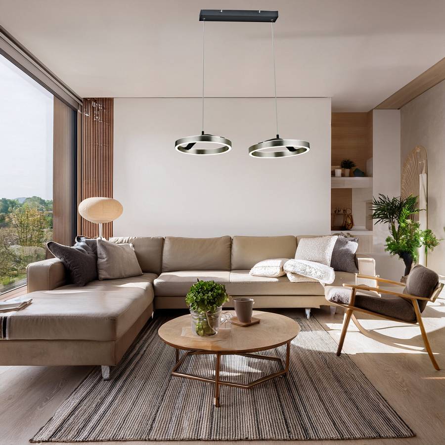 POWERTECH LED φωτιστικό οροφής HLL-0203, 42W, 4000K, 70x30x120cm, ασημί/μαύρο HLL-0203