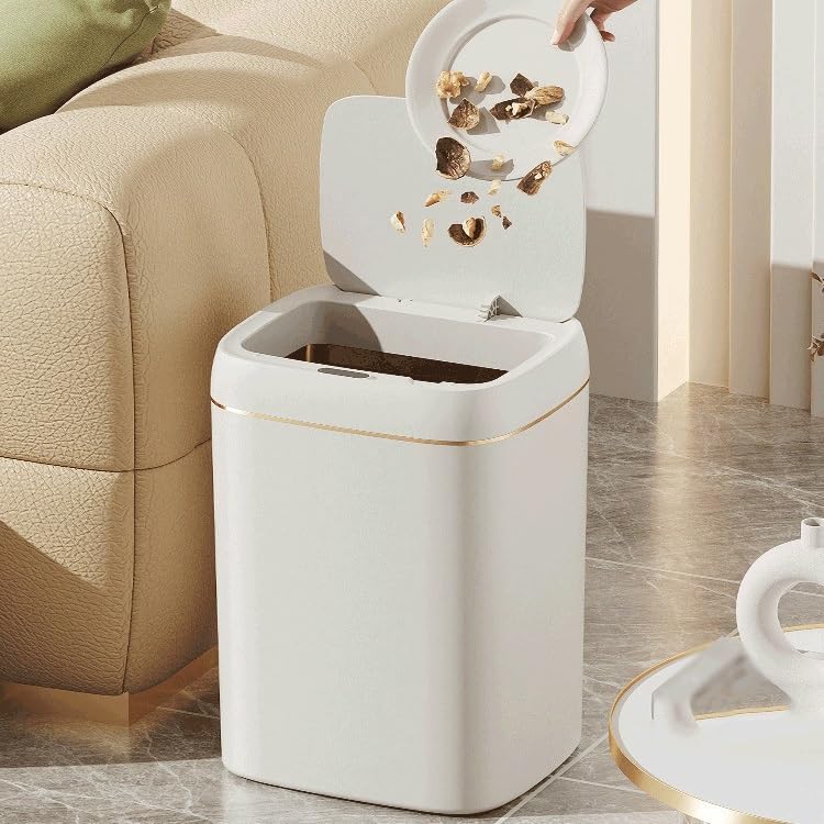 HOME USE κάδος απορριμμάτων HUH-0188 με φωτοκύτταρο, 13lt, λευκός HUH-0188