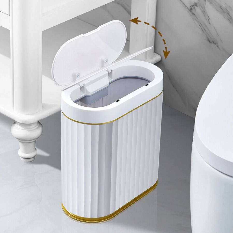 HOME USE κάδος απορριμμάτων HUH-0226 με φωτοκύτταρο, 7lt, λευκός HUH-0226