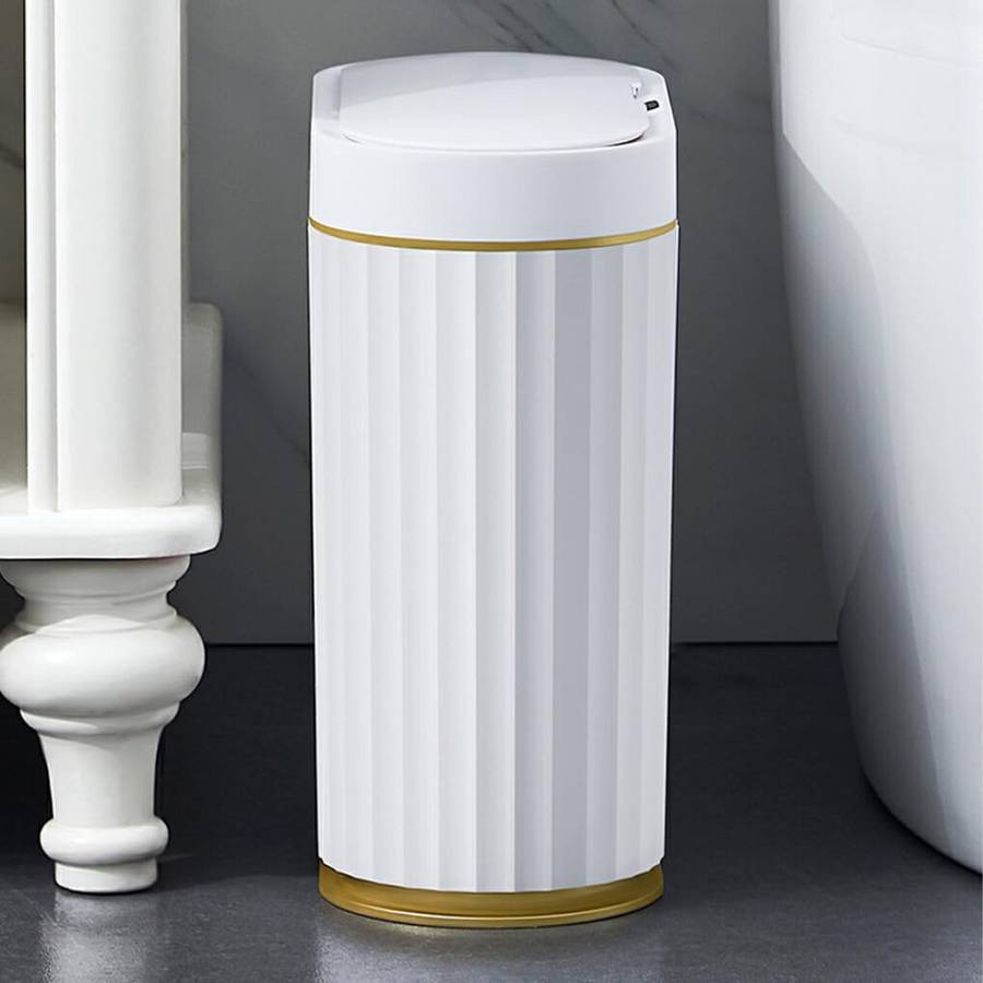 HOME USE κάδος απορριμμάτων HUH-0227 με φωτοκύτταρο, 9lt, λευκός HUH-0227