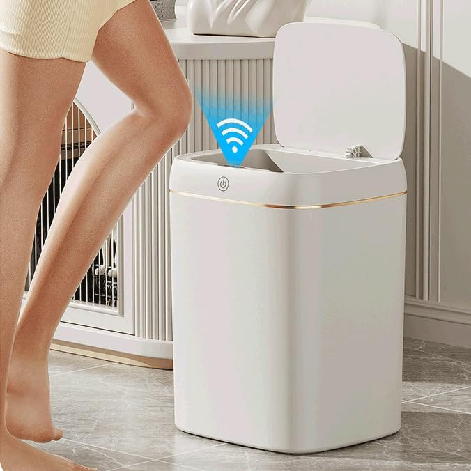 HOME USE κάδος απορριμμάτων HUH-0251 με φωτοκύτταρο, 9lt, λευκός HUH-0251