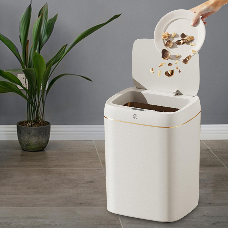 HOME USE κάδος απορριμμάτων HUH-0251 με φωτοκύτταρο, 9lt, λευκός HUH-0251