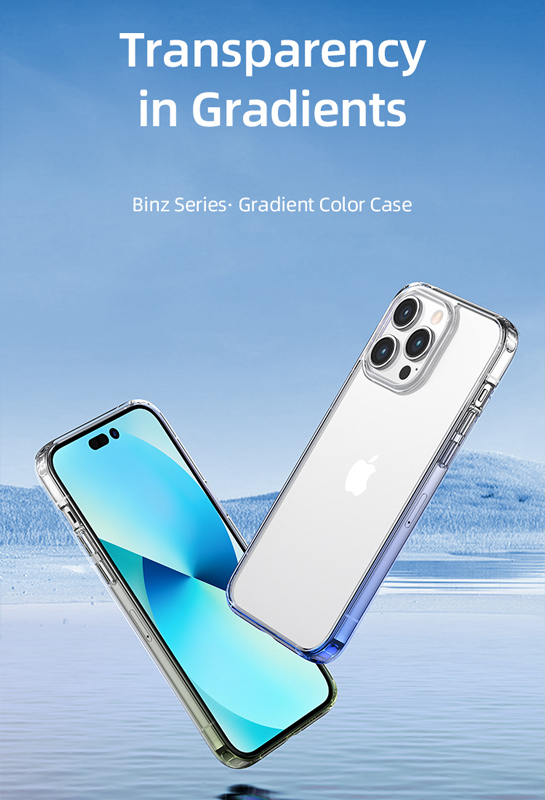USAMS θήκη Binz για iPhone 14 Pro Max, μπλε & διάφανη IP14PMBA02