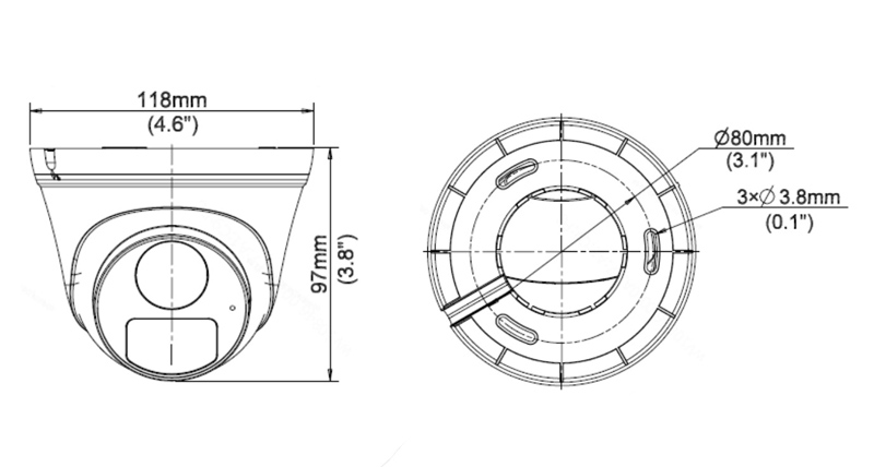 UNIARCH IP κάμερα IPC-T125-APF28, 2.8mm, 5MP, IP67, PoE, IR έως 30m IPC-T125-APF28