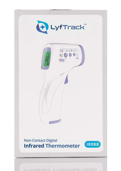 LYFTRACK Ηλεκτρονικό θερμόμετρο υπερύθρων με οθόνη IR988, λευκό IR988