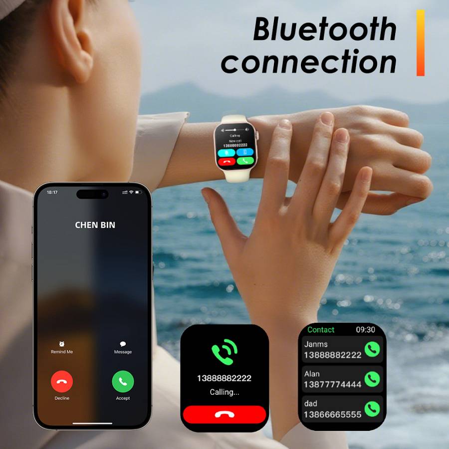 INTIME smartwatch A10 Pro με 2x λουράκια, heart rate, 2.04 AMOLED, IP65, μαύρο IT-071